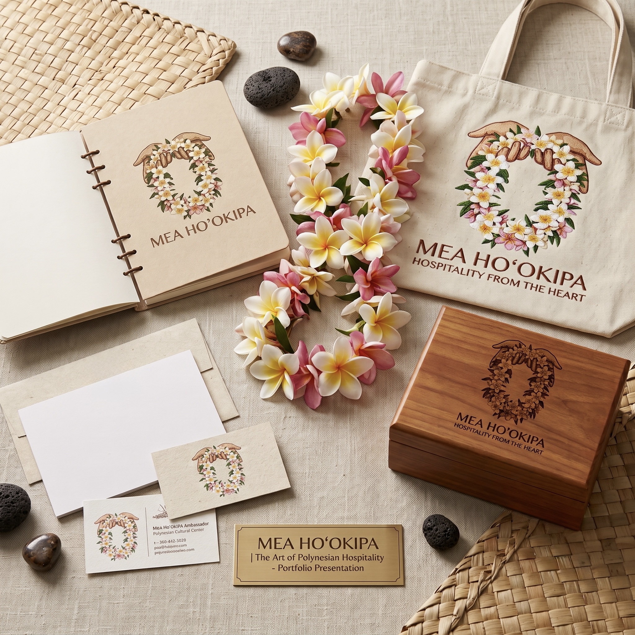 Meahookipa brand identity mockup